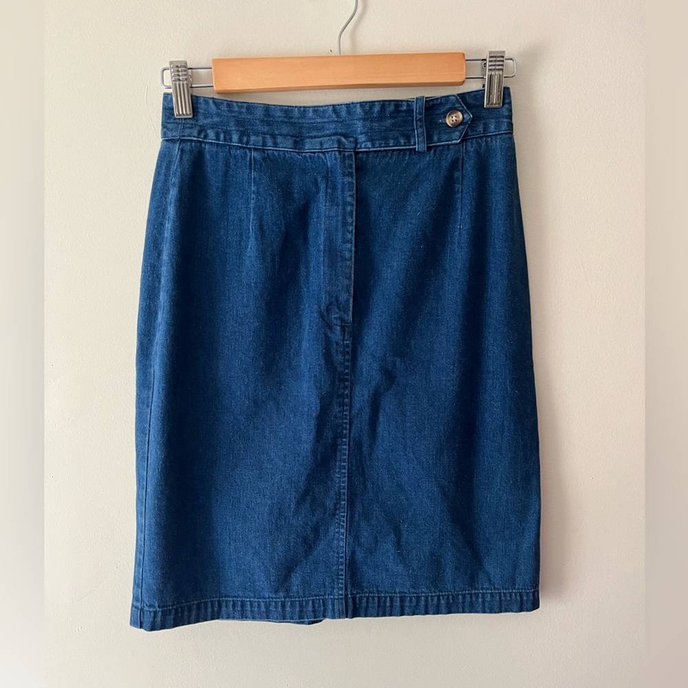 Talbots blue jeans denim pencil skirt